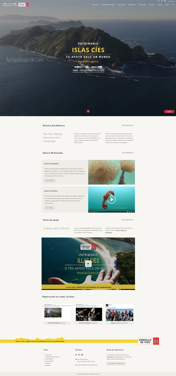 Captura web Cíes Patrimonio